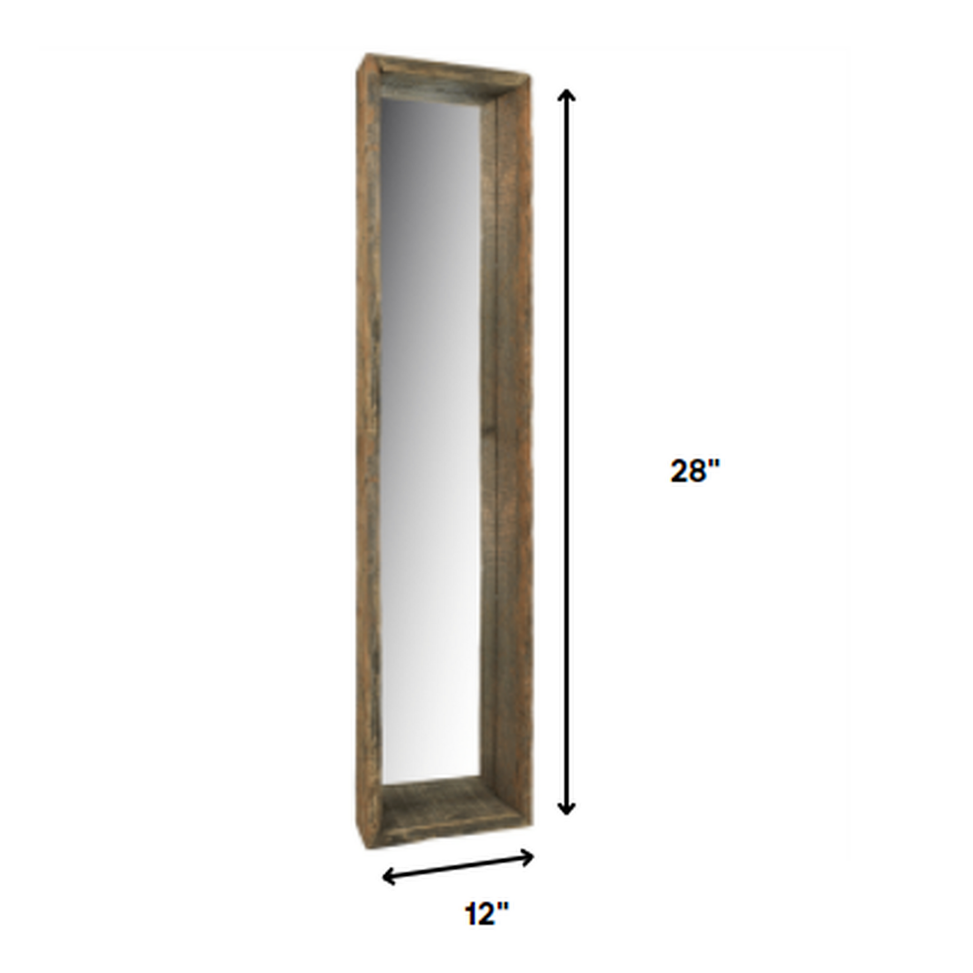 HomeRoots Wooden Mirrored Shelf