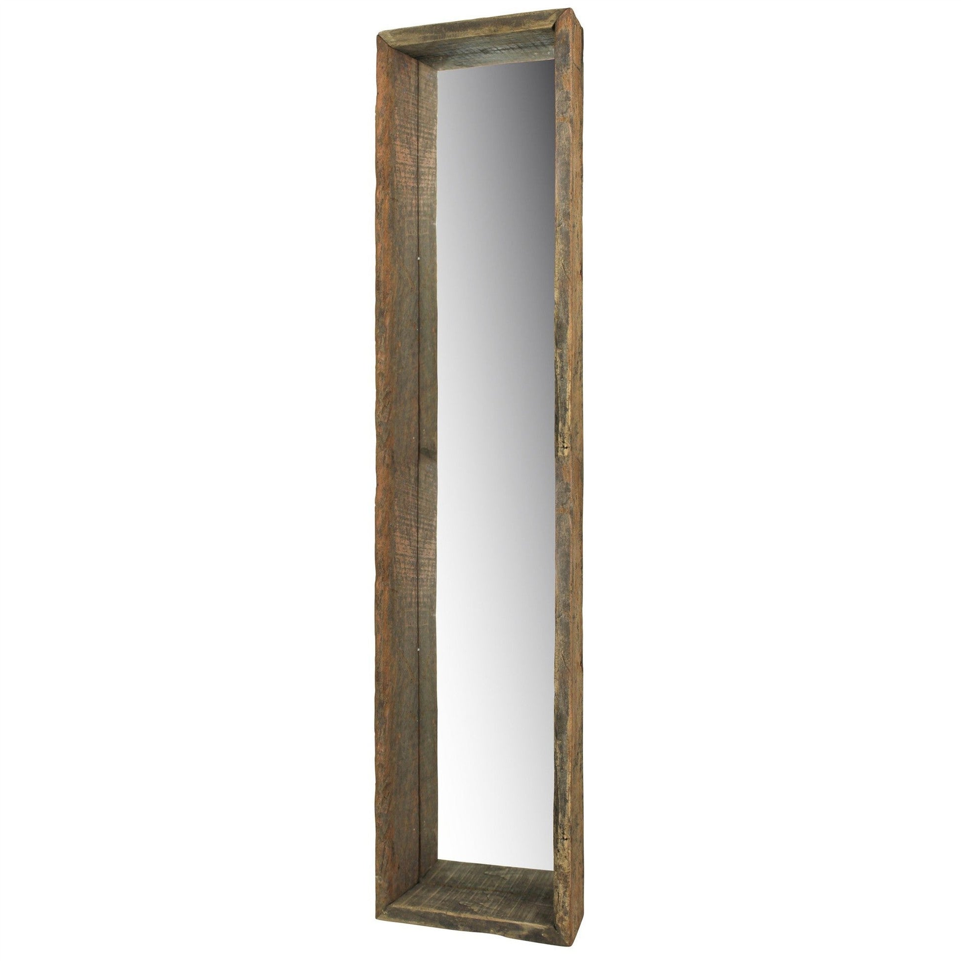 HomeRoots Wooden Mirrored Shelf