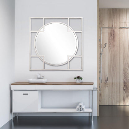 HomeRoots X Shaped Beveled Edge Mirror