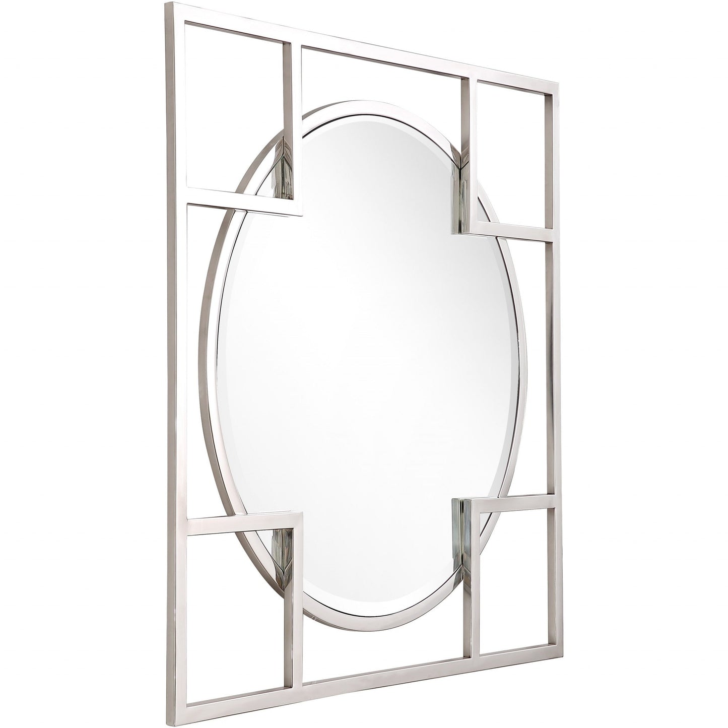 HomeRoots X Shaped Beveled Edge Mirror