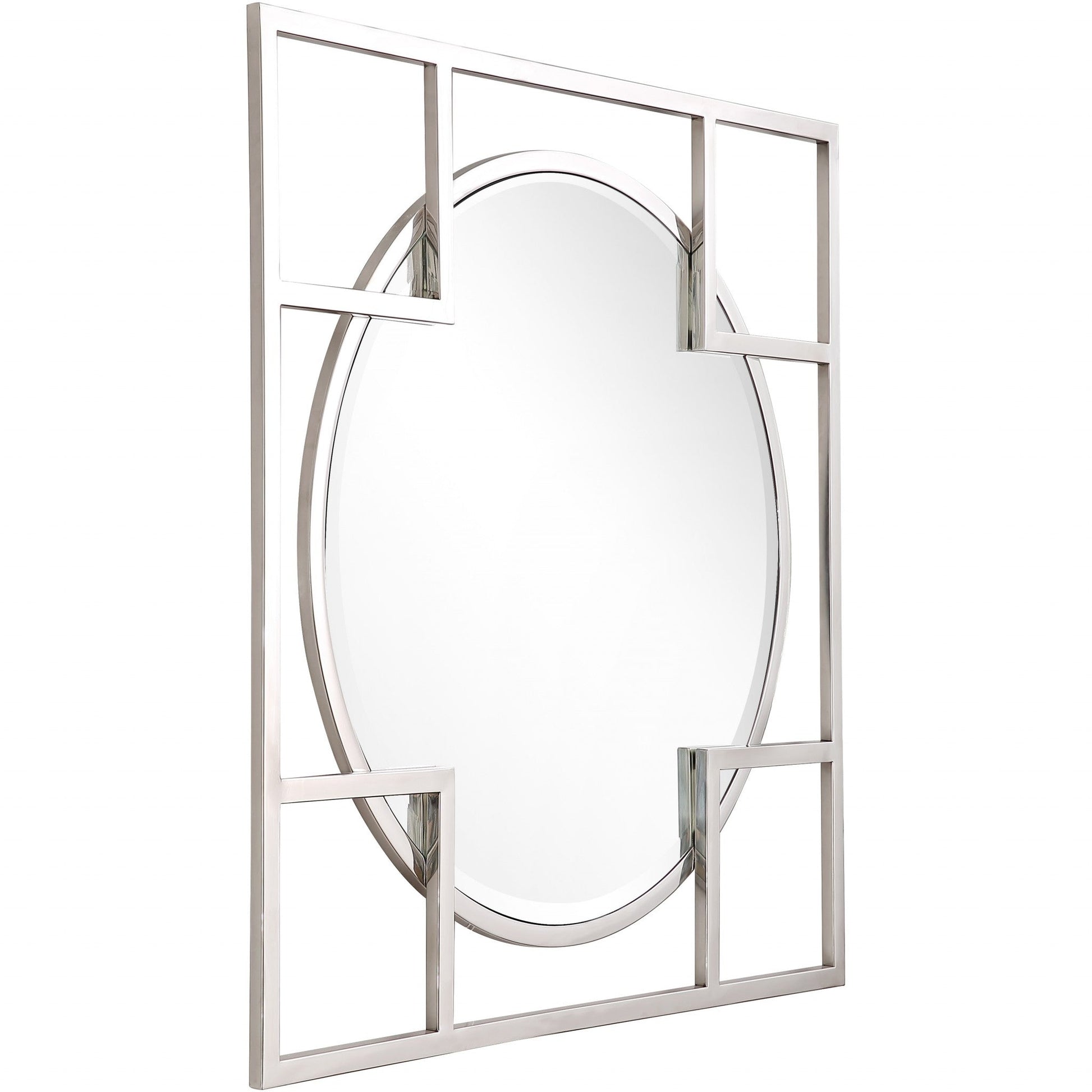 HomeRoots X Shaped Beveled Edge Mirror