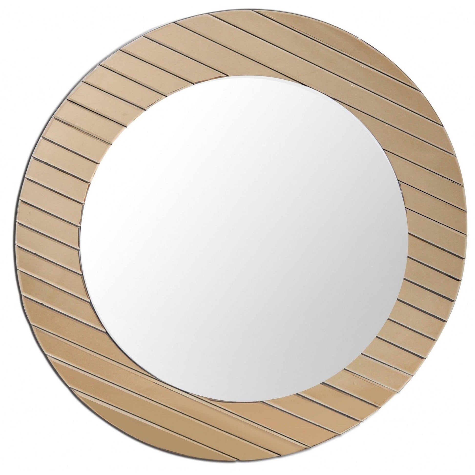 HomeRoots Yukon Gold Striped Mirror