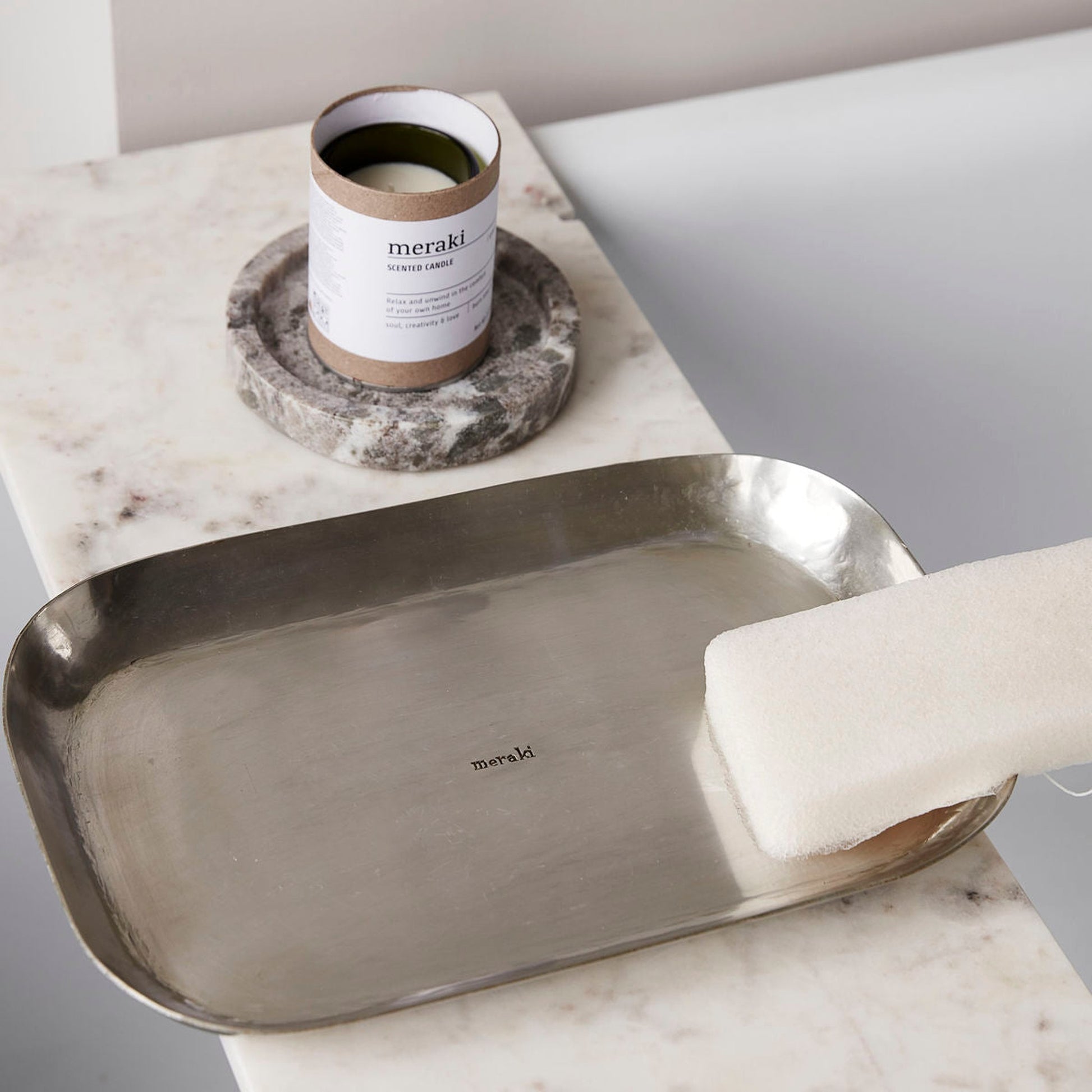 House Doctor 20 cm Meraki Tray in Silver Finish