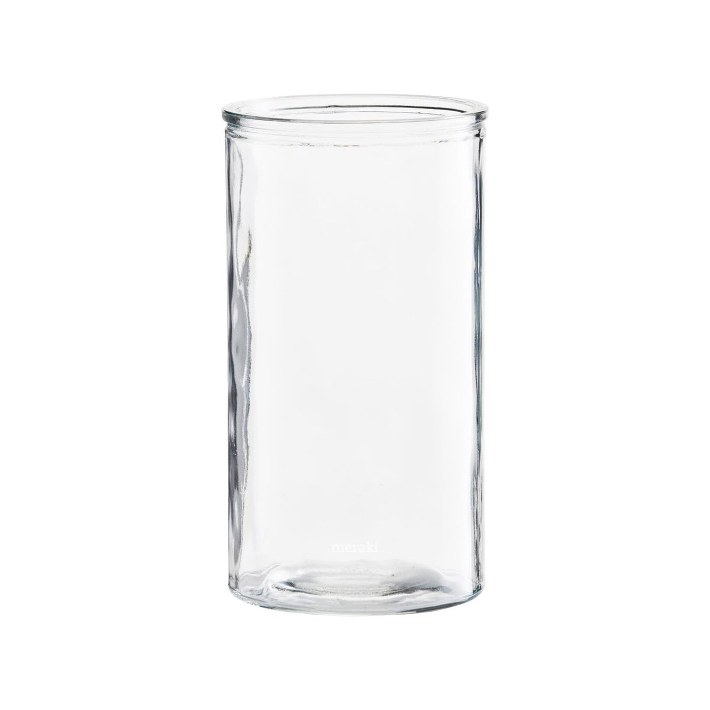 House Doctor 24 cm MK Cylinder Meraki Vase in Clear Glass Finish