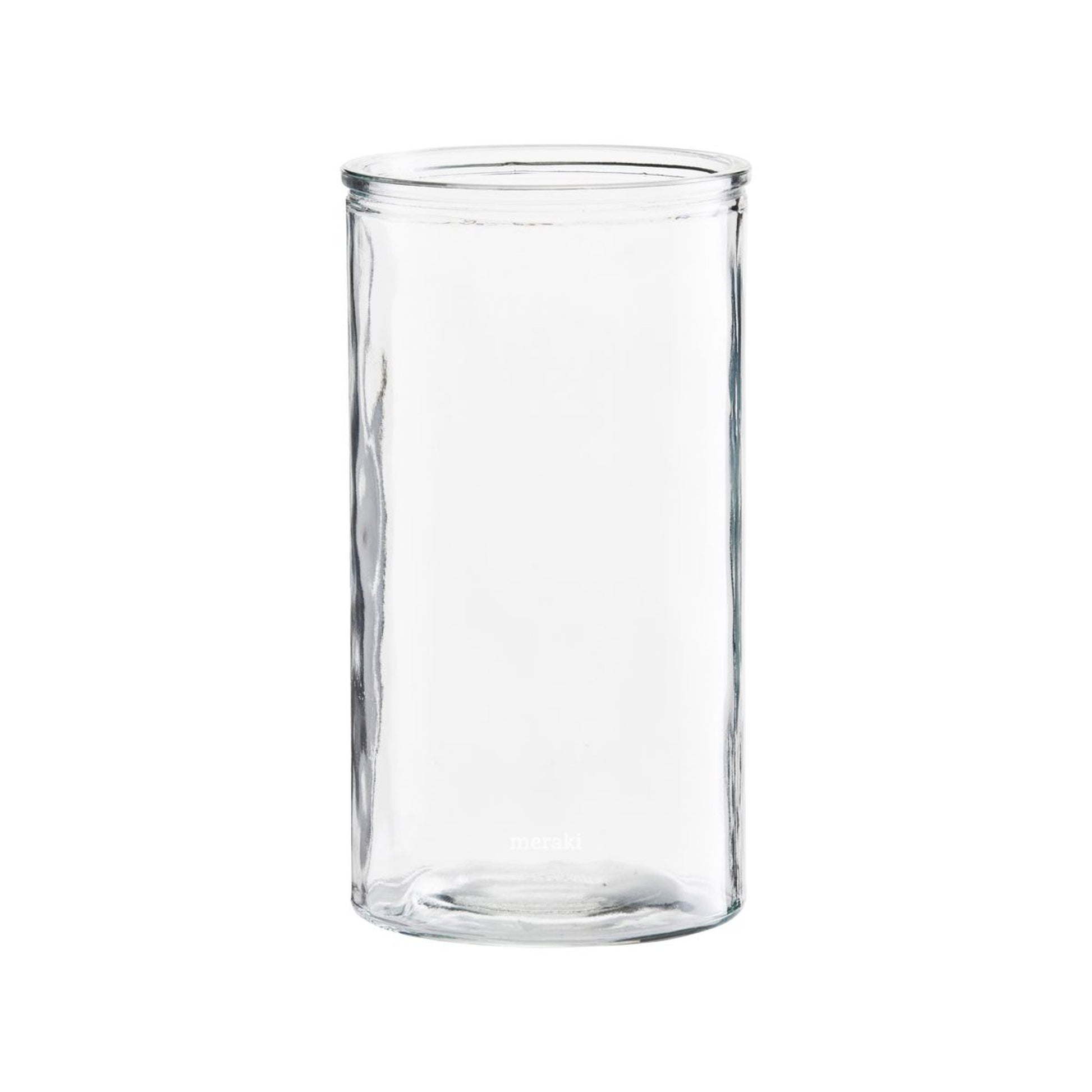 House Doctor 24 cm MK Cylinder Meraki Vase in Clear Glass Finish