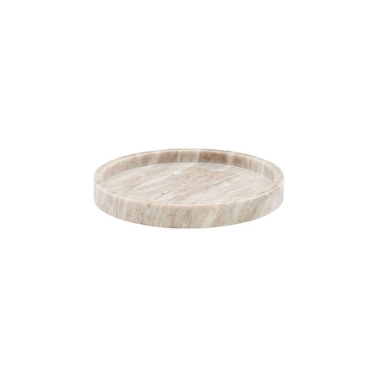 House Doctor 25 cm Marble Meraki Tray in Beige Finish
