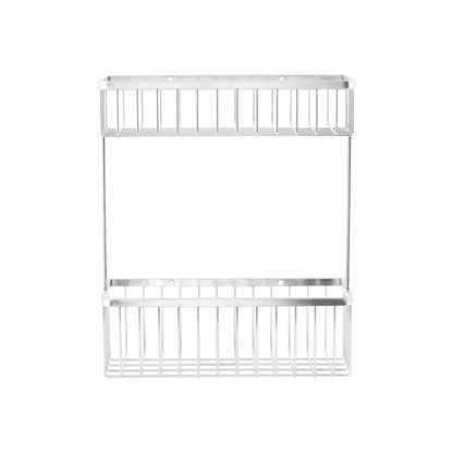 House Doctor Bath Double Basket in Silver Finish