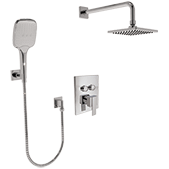 Huntington Brass Razo Chrome Shower Push Button Package by Chemcore Industries