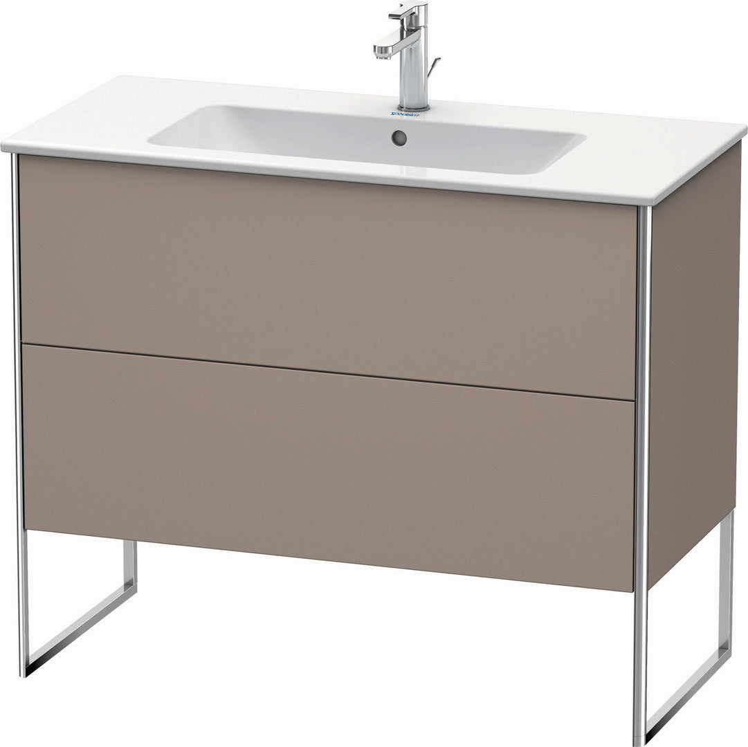 Duravit XSquare 40" Basalt Two Drawer Floorstanding Vanity Unit (XS444704343)
