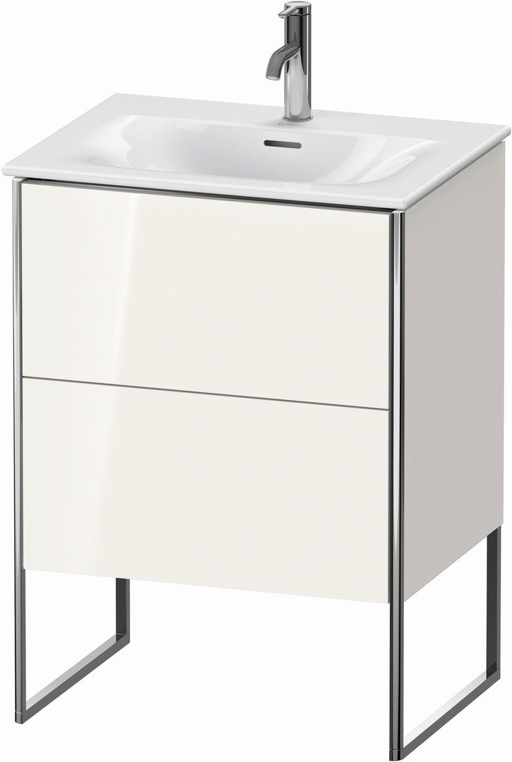 Duravit XSquare 24" White High Gloss Two Drawer Floorstanding Vanity Unit (XS452202222)