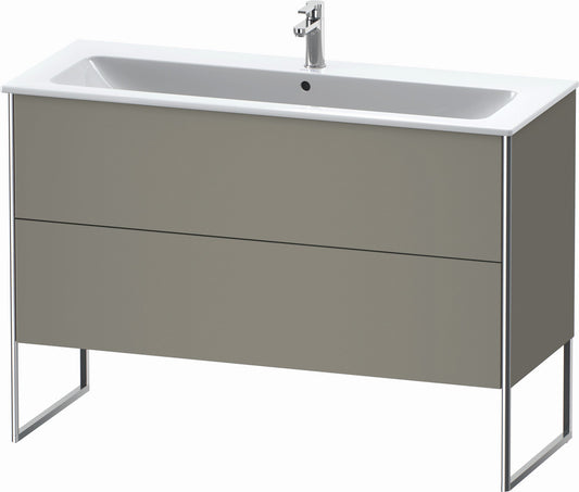 Duravit XSquare 48" Stone Gray Two Drawer Floorstanding Vanity Unit (XS444809292)