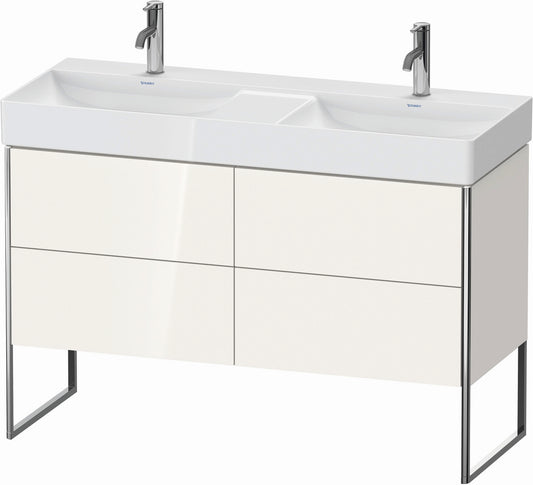 Duravit XSquare 47" White High Gloss Four Drawer Floorstanding Vanity Unit (XS445608585)