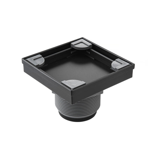 Isenberg 4" Stainless Steel Tile Insert Floor Drain in Matte Black Finish