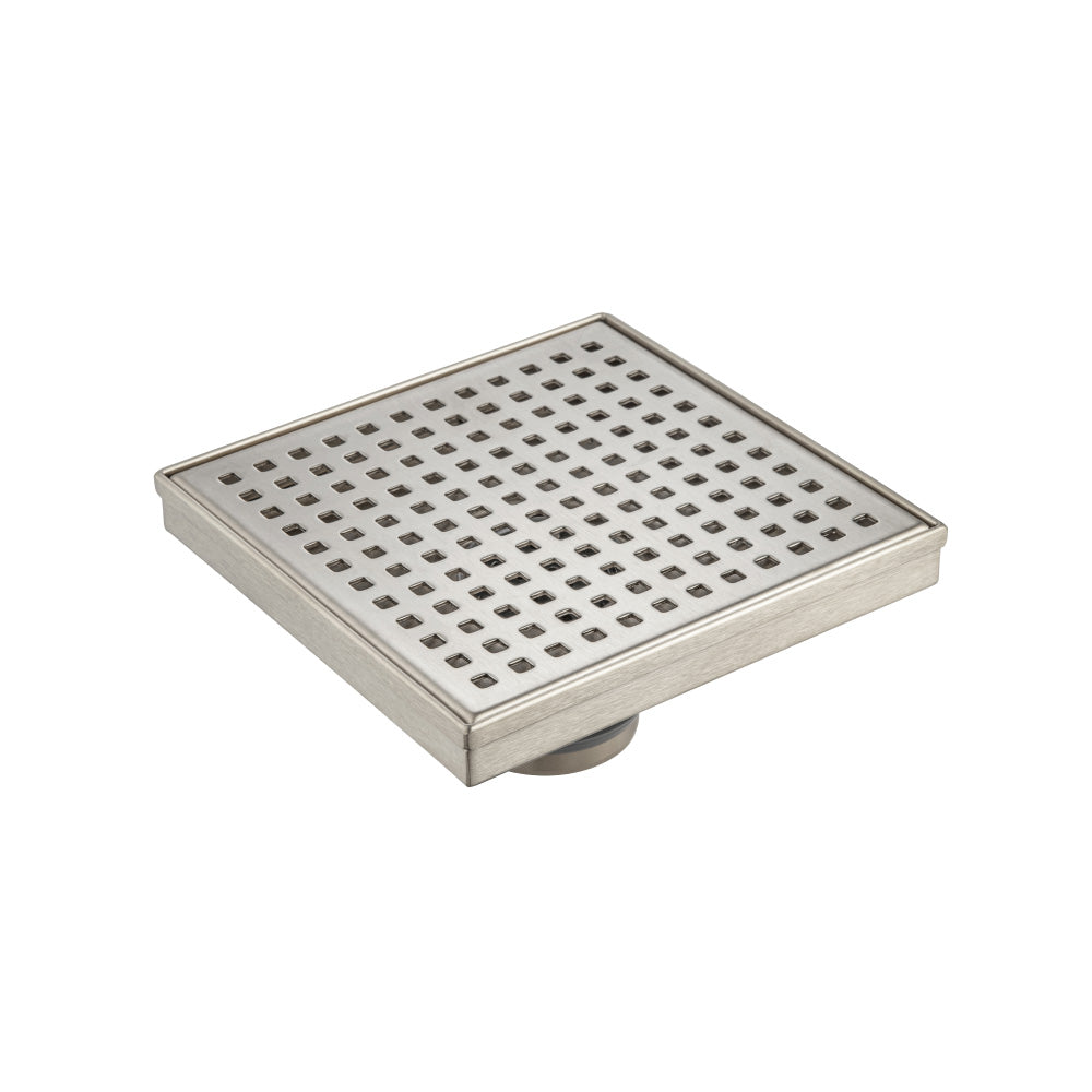 Isenberg 6" Stainless Steel Decorative Floor Drain in Brushed Nickel Finish