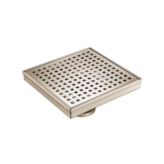 Isenberg 6" Stainless Steel Decorative Floor Drain in Polished Nickel Finish