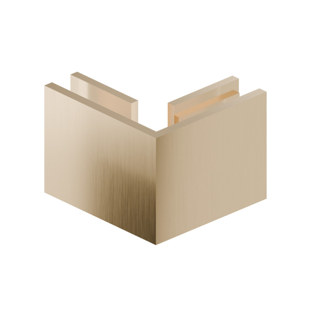 Isenberg 90 Degrees Glass to Glass Fixed Clamp in Satin Brass Finish