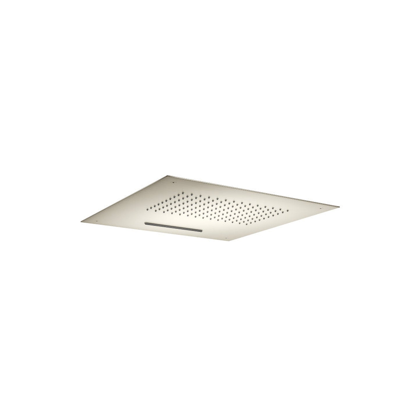 Isenberg Cascade 15" Stainless Steel Flush Mount Rainhead With Cascade Waterfall in Brushed Nickel