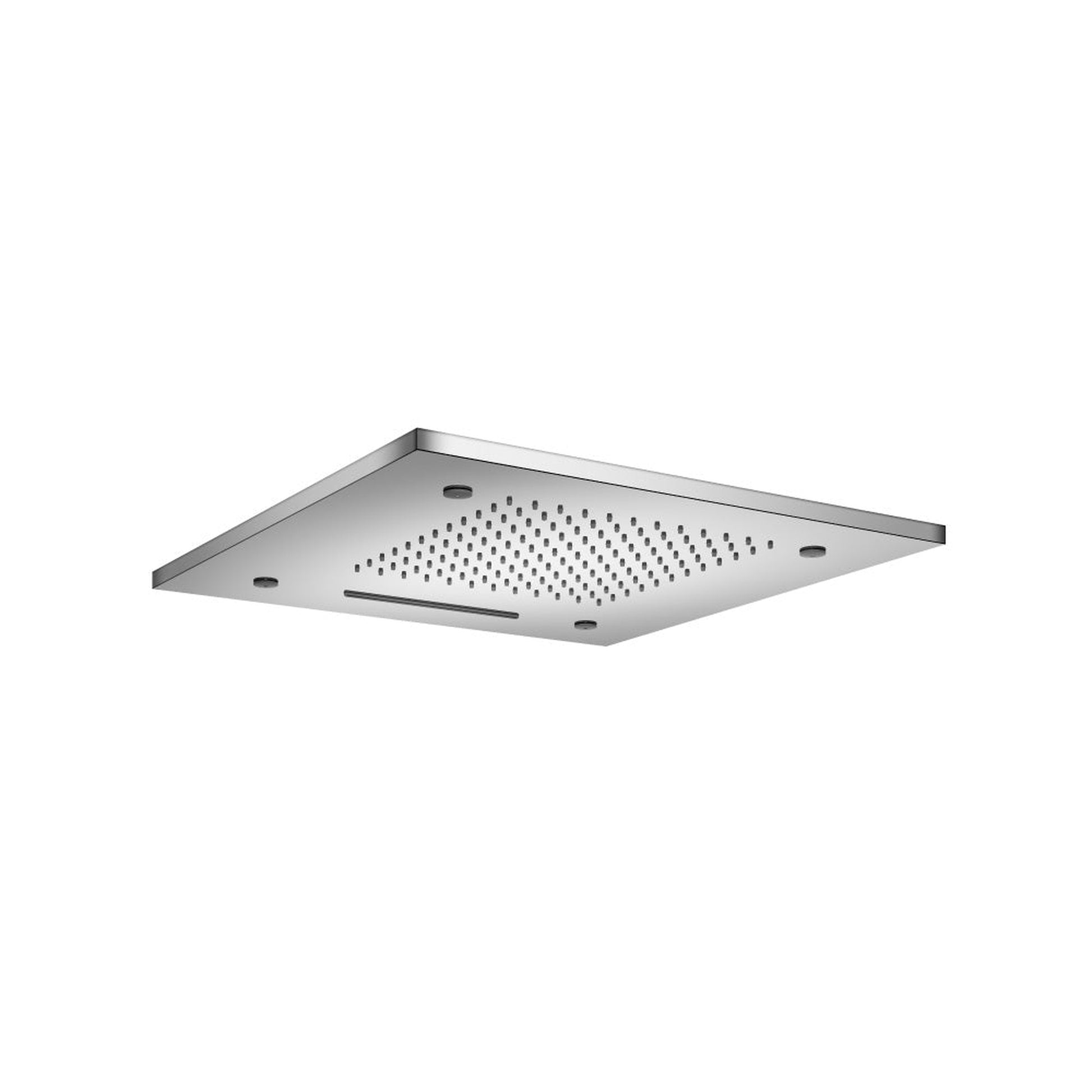 Isenberg Cascade 20" Stainless Steel Flush Mount Rainhead With Cascade Waterfall and Mist Flow in Chrome