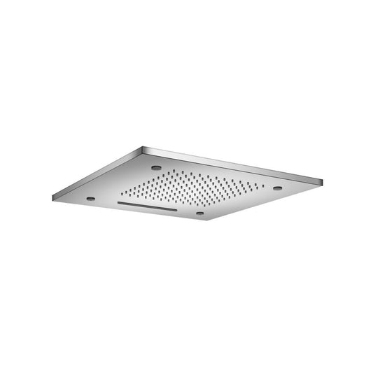 Isenberg Cascade 20" Stainless Steel Flush Mount Rainhead With Cascade Waterfall and Mist Flow in Chrome