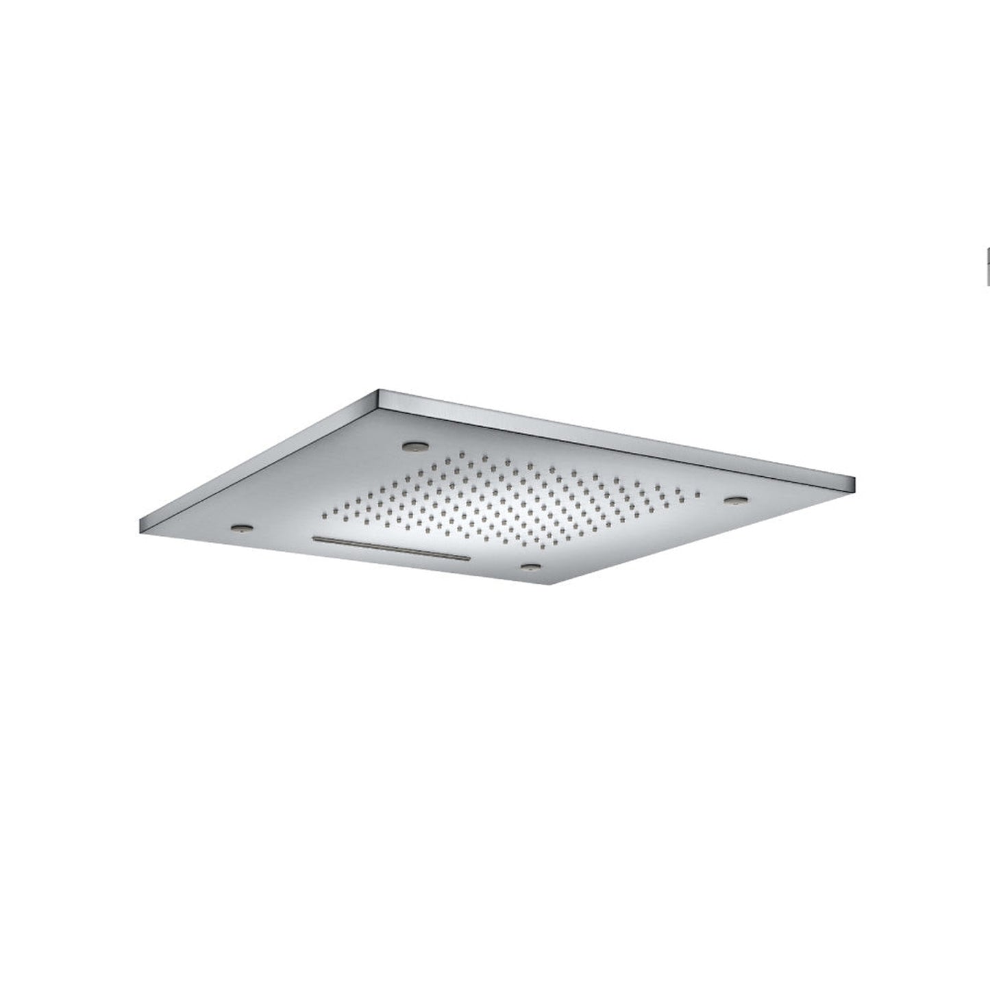 Isenberg Cascade 20" Stainless Steel Flush Mount Rainhead With Cascade Waterfall and Mist Flow in Gloss White