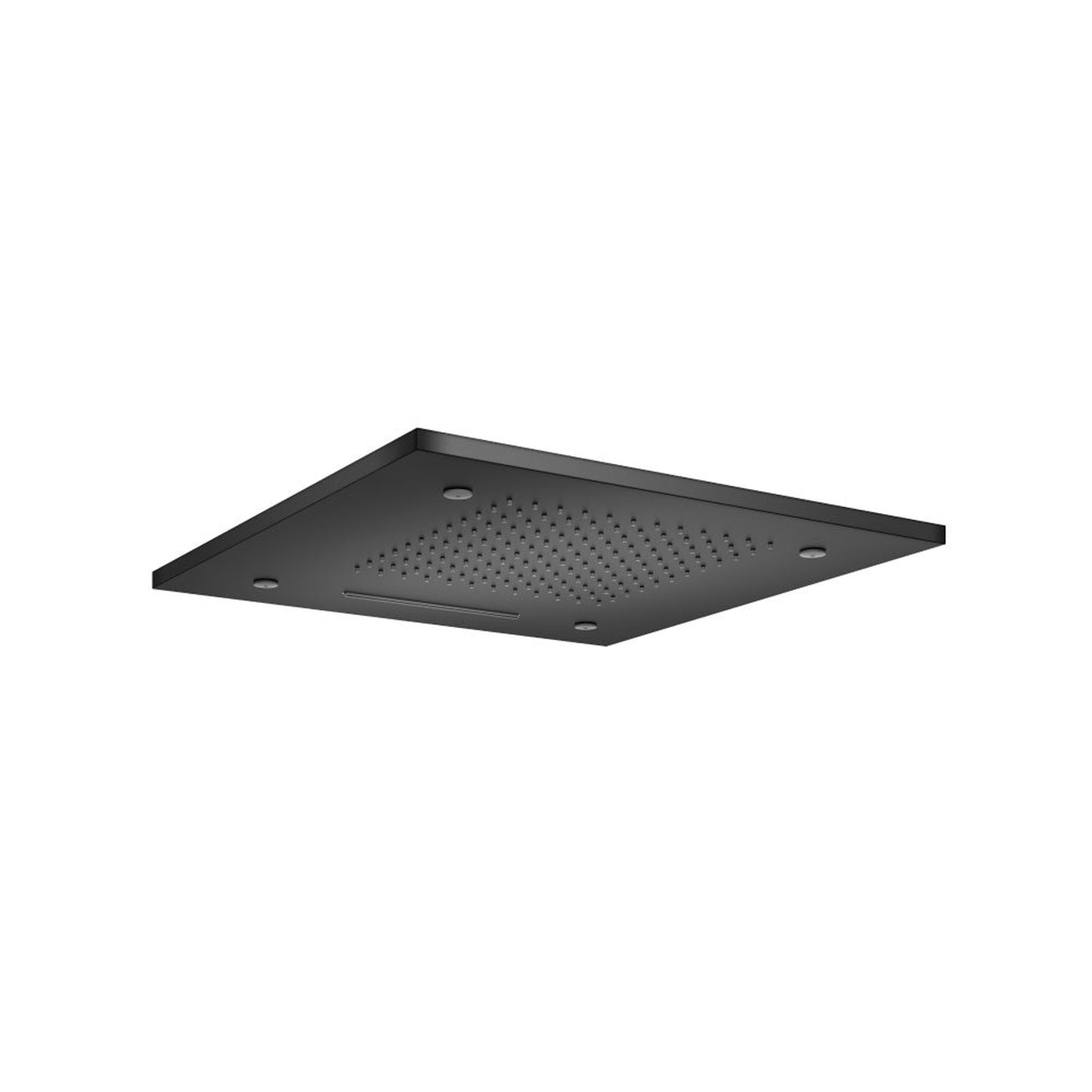 Isenberg Cascade 20" Stainless Steel Flush Mount Rainhead With Cascade Waterfall and Mist Flow in Matte Black