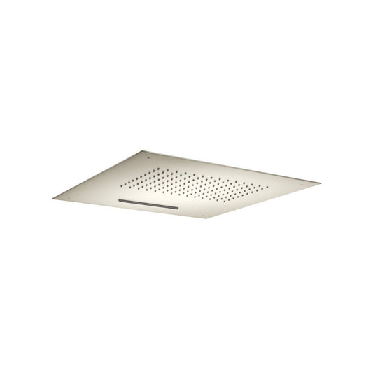 Isenberg Cascade 20" Stainless Steel Flush Mount Rainhead With Cascade Waterfall in Brushed Nickel