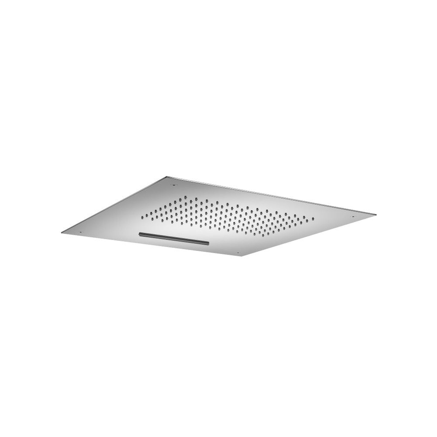 Isenberg Cascade 20" Stainless Steel Flush Mount Rainhead With Cascade Waterfall in Chrome