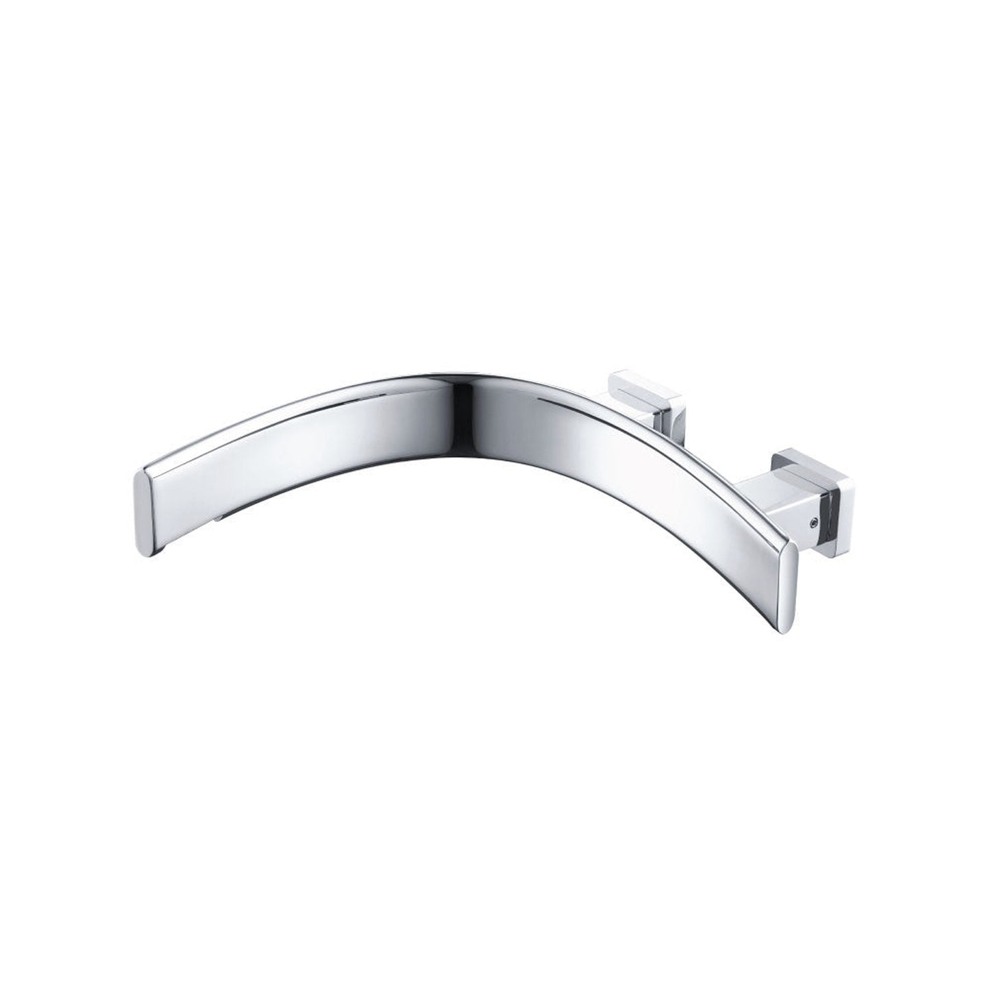 Isenberg Curve Wall Mount Tub Spout, Left Facing Curvature in Chrome