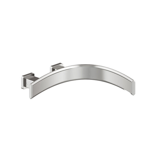 Isenberg Curve Wall Mount Tub Spout, Right Facing Curvature in Brushed Nickel