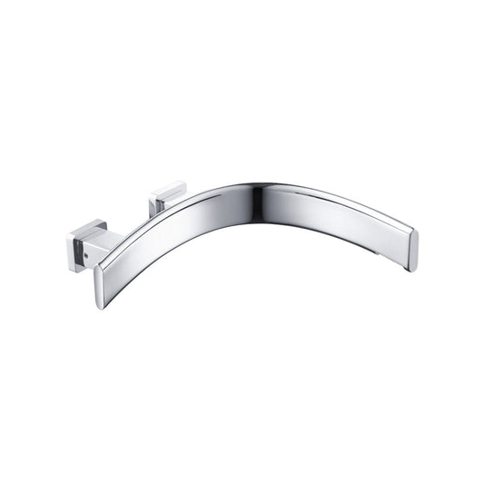 Isenberg Curve Wall Mount Tub Spout, Right Facing Curvature in Chrome
