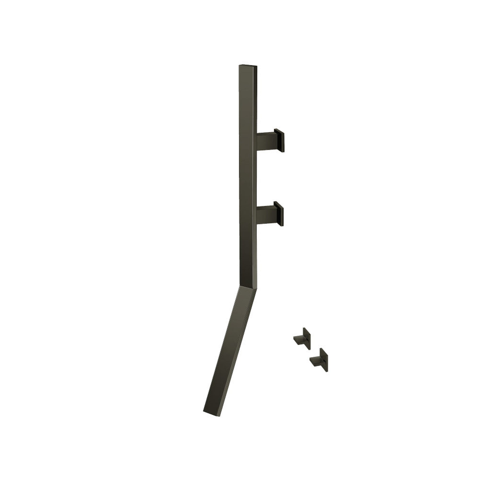 Isenberg Infinity Wall Mount Faucet With Handles in Gun Metal Grey