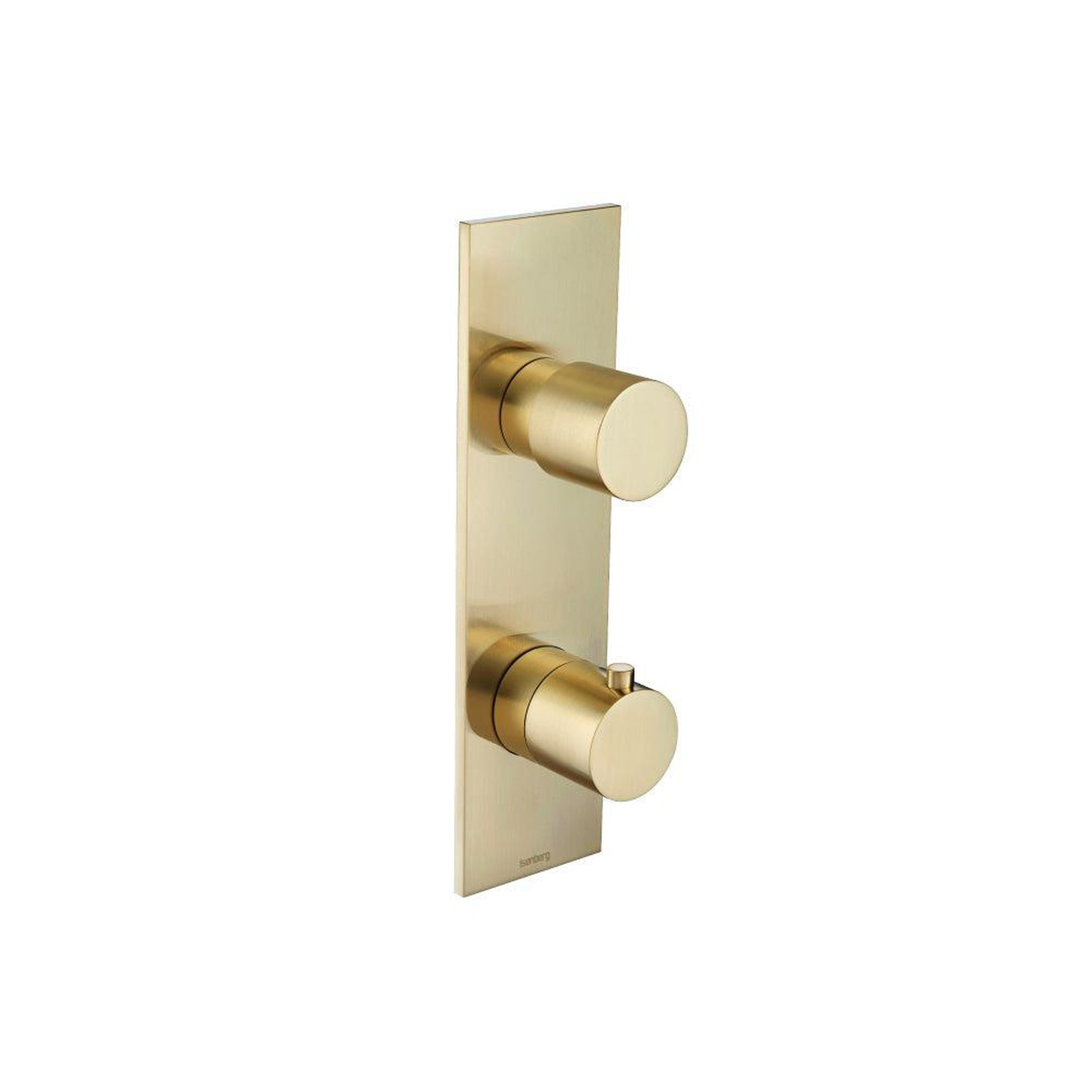 Isenberg Serie 100 3/4" Single Output Horizontal Thermostatic Shower Valve and Trim in Satin Brass (100.2720SB)