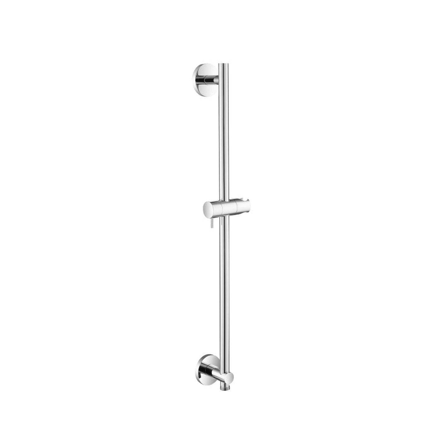 Isenberg Serie 100 Shower Slide Bar With Integrated Wall Elbow in Brushed Nickel