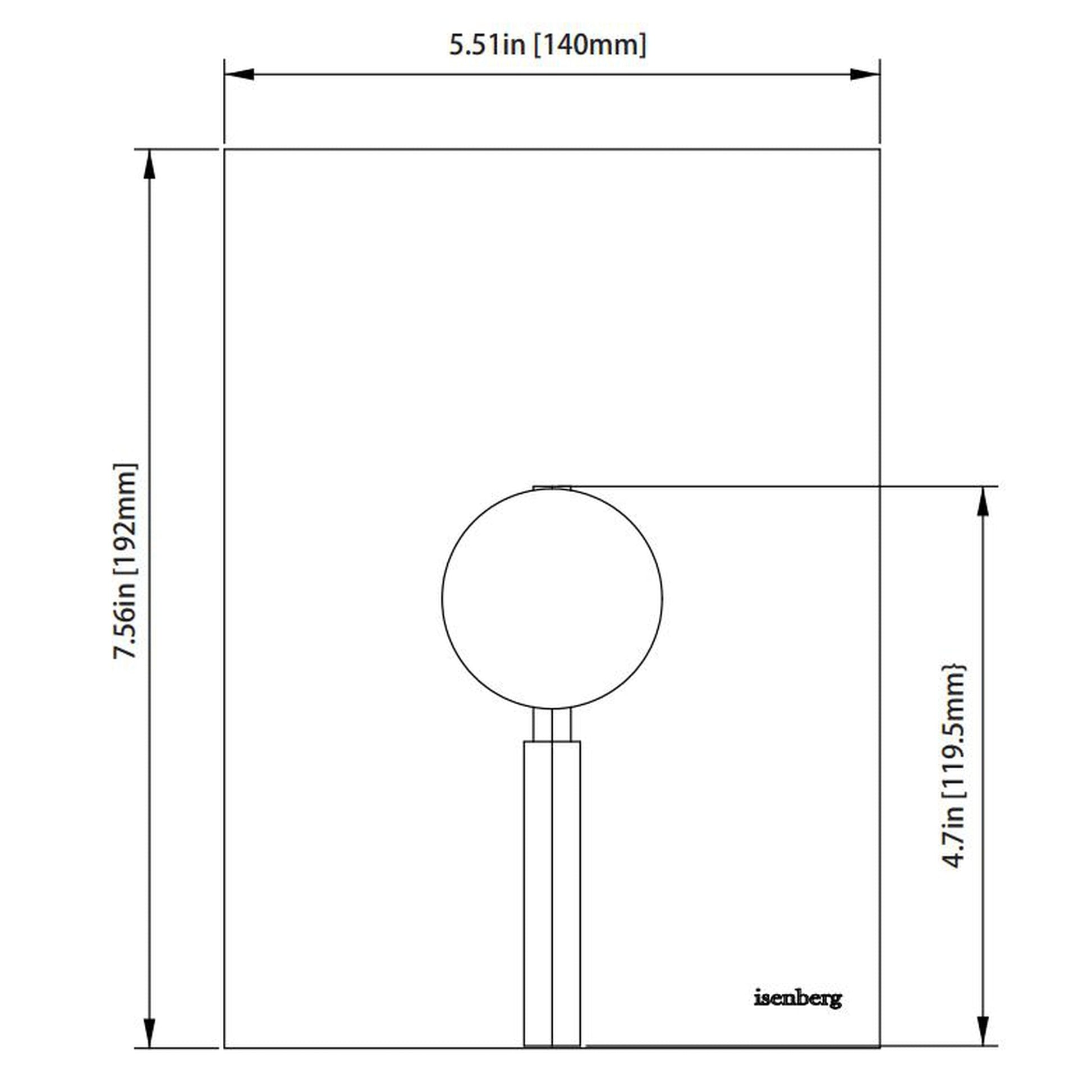 Isenberg Serie 100 Single Output Brushed Nickel PVD Wall-Mounted Shower Set With 3-Function ABS Shower Head, Single Handle Shower Trim and 1-Output Single Control Pressure Balance Valve