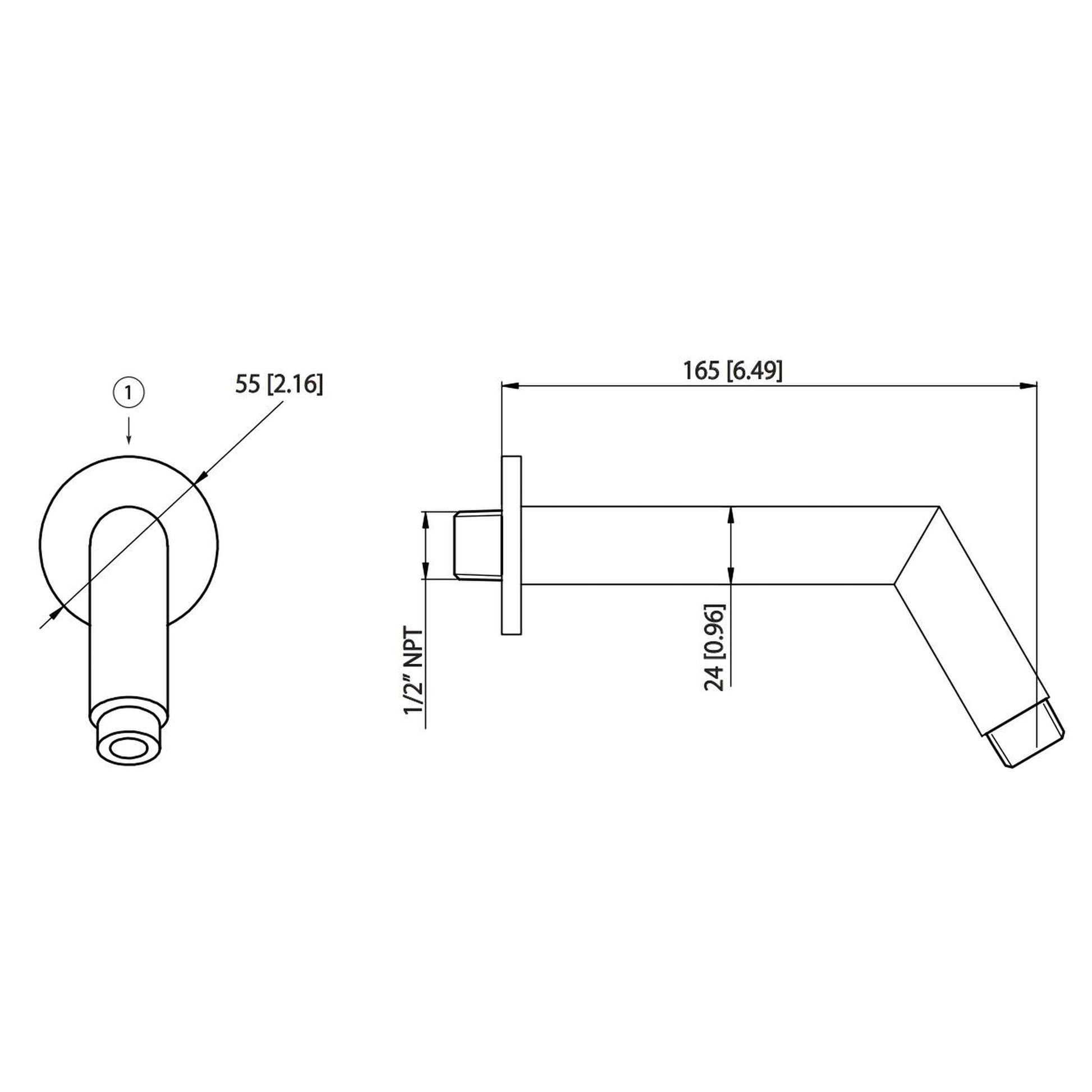 Isenberg Serie 100 Single Output Brushed Nickel PVD Wall-Mounted Shower Set With 3-Function ABS Shower Head, Single Handle Shower Trim and 1-Output Single Control Pressure Balance Valve