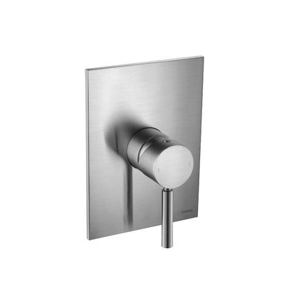 Isenberg Serie 100 Single Output Brushed Nickel PVD Wall-Mounted Shower Set With 6" Solid Brass Rainhead Shower Head, Single Handle Shower Trim and 1-Output Single Control Pressure Balance Valve