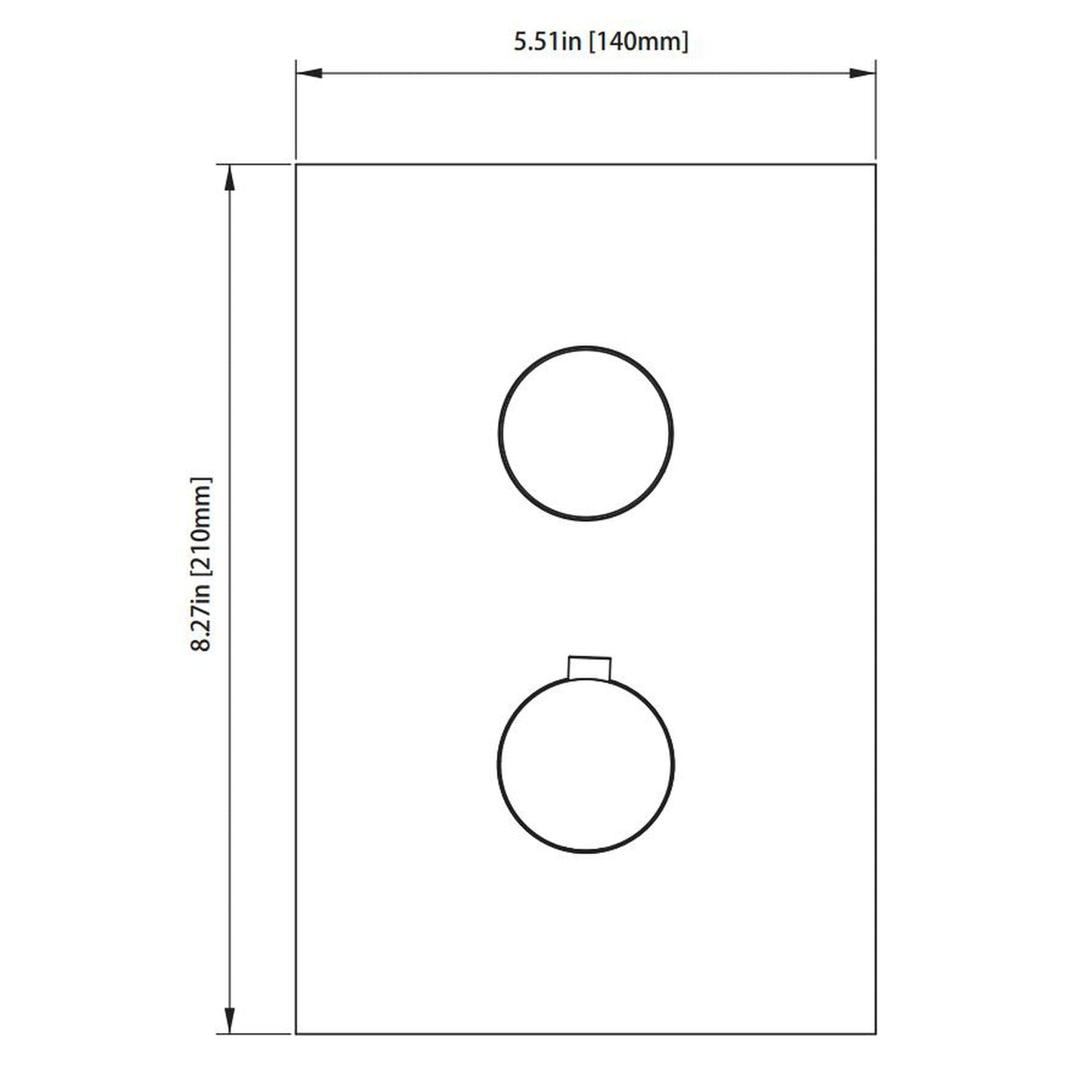 Isenberg Serie 100 Single Output Brushed Nickel PVD Wall-Mounted Shower Set With Single Function Round Rain Shower Head, Two-Handle Shower Trim and 1-Output Wall-Mounted Thermostatic Shower Valve With Integrated Volume Control