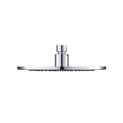Isenberg Serie 100 Single Output Chrome Wall-Mounted Shower Set With Single Function Round Rain Shower Head, Two-Handle Shower Trim and 1-Output Wall-Mounted Thermostatic Shower Valve With Integrated Volume Control