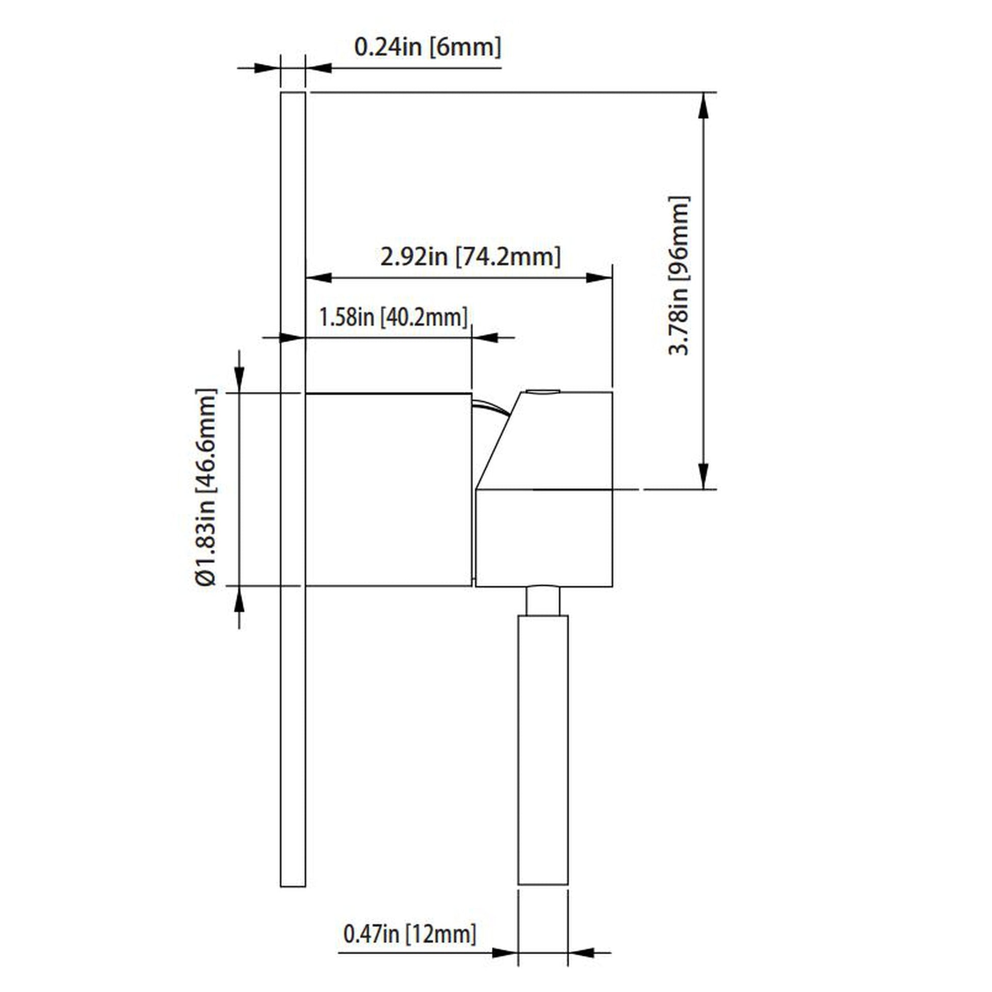 Isenberg Serie 100 Single Output Matte Black Wall-Mounted Shower Set With 6" Solid Brass Rainhead Shower Head, Single Handle Shower Trim and 1-Output Single Control Pressure Balance Valve