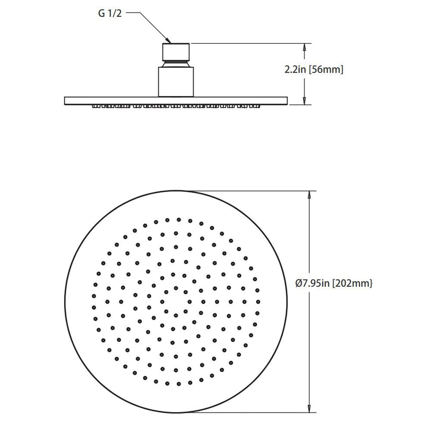 Isenberg Serie 100 Single Output Matte Black Wall-Mounted Shower Set With Single Function Round Rain Shower Head, Two-Handle Shower Trim and 1-Output Wall-Mounted Thermostatic Shower Valve With Integrated Volume Control