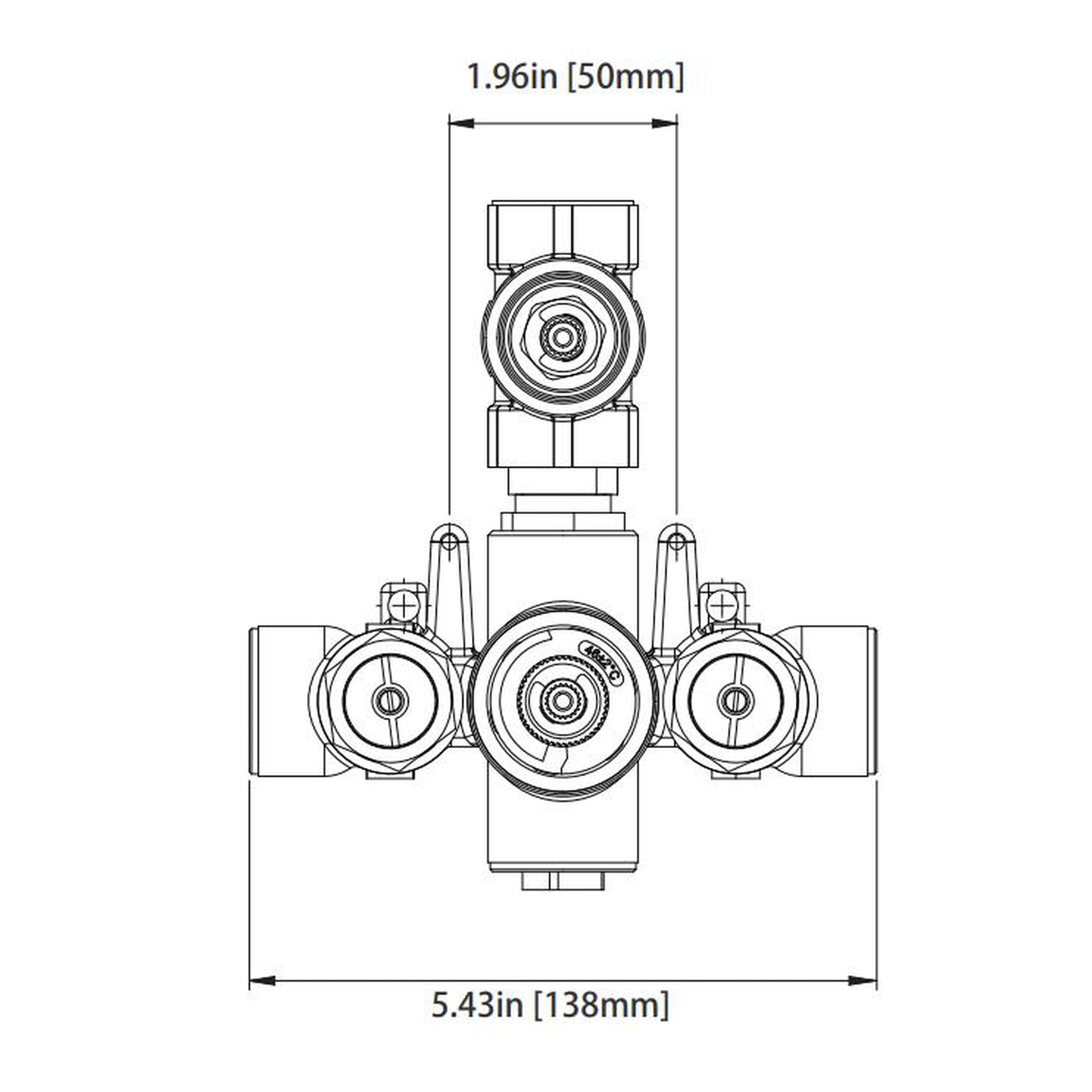 Isenberg Serie 100 Single Output Matte Black Wall-Mounted Shower Set With Single Function Round Rain Shower Head, Two-Handle Shower Trim and 1-Output Wall-Mounted Thermostatic Shower Valve With Integrated Volume Control