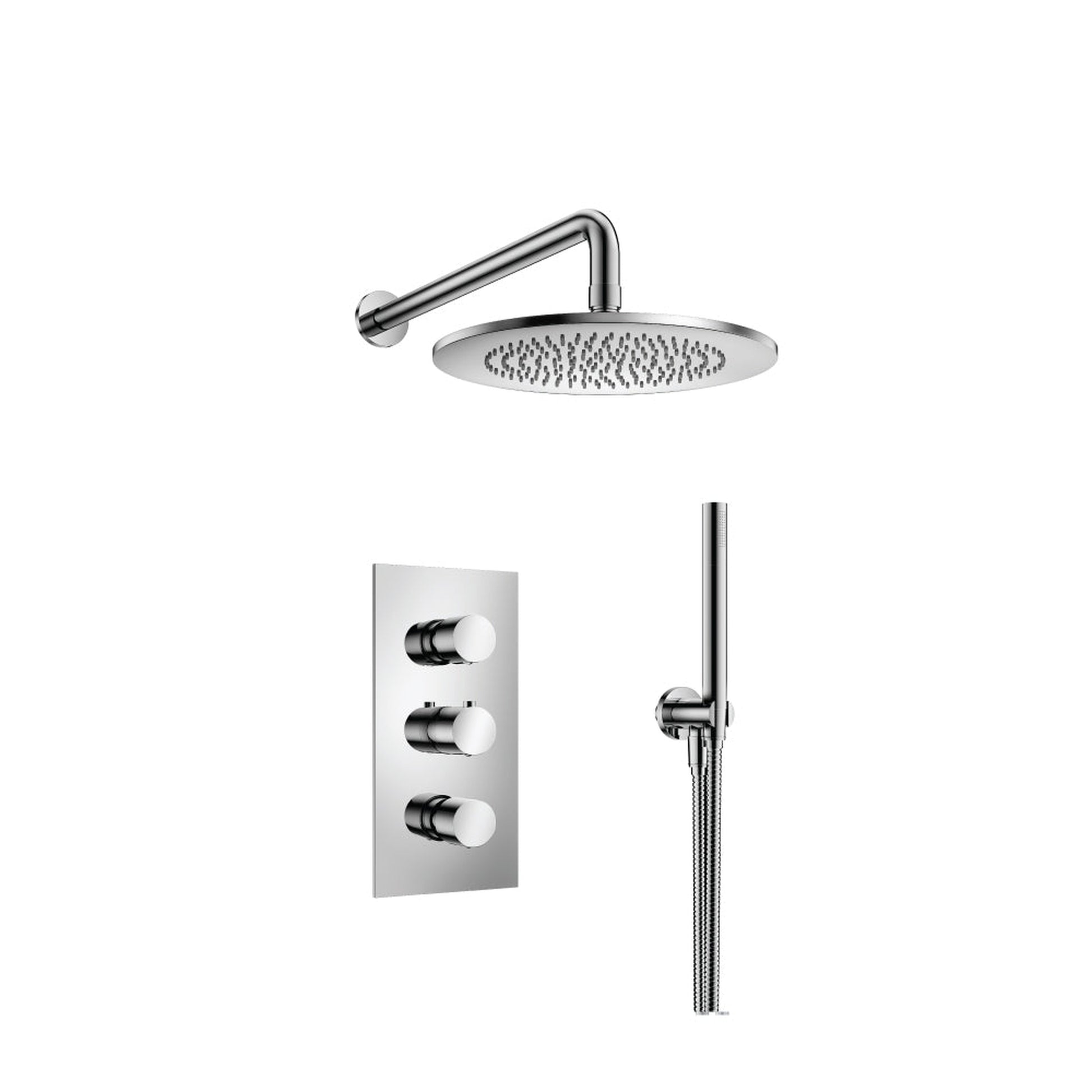 Isenberg Serie 100 Two Output Shower Set With Shower Head and Hand Held in Chrome (100.7150CP)