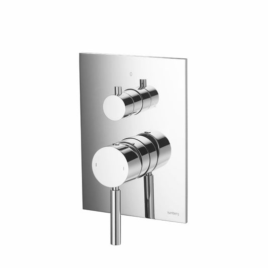 Isenberg Serie 100 Two Output Tub / Shower Trim With Pressure Balance Valve in Brushed Nickel (UF.2100BN)