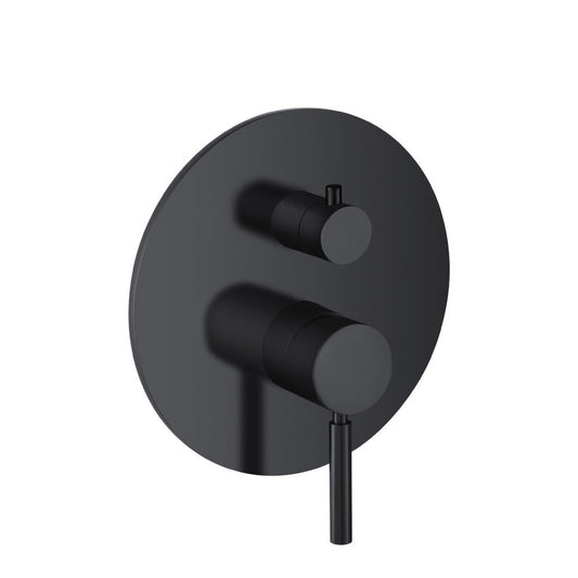 Isenberg Serie 100 Two Output Tub / Shower Trim With Pressure Balance Valve in Matte Black (UF.2102MB)
