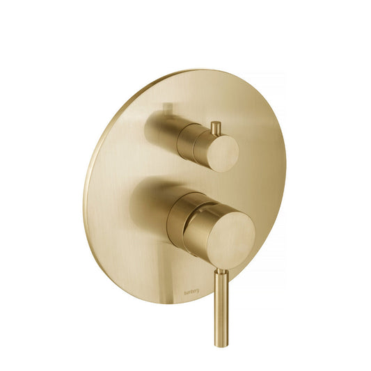 Isenberg Serie 100 Two Output Tub / Shower Trim in Satin Brass (UF.2102TSB)