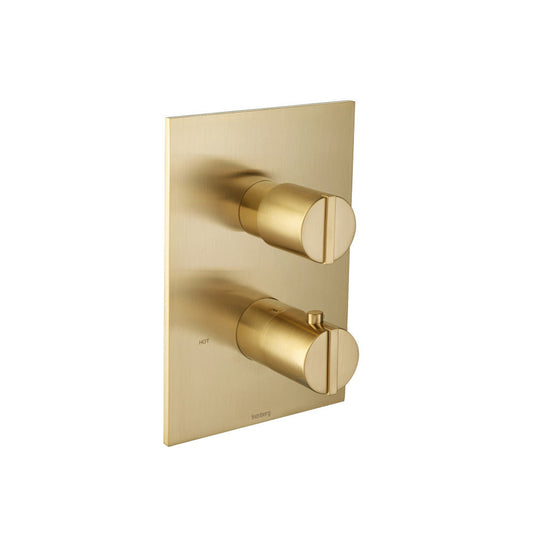 Isenberg Serie 145 3/4" Three Output Thermostatic Valve and Trim in Satin Brass