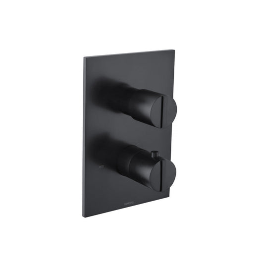 Isenberg Serie 145 3/4" Two Output Thermostatic Valve and Trim With 2-Way Diverter in Matte Black