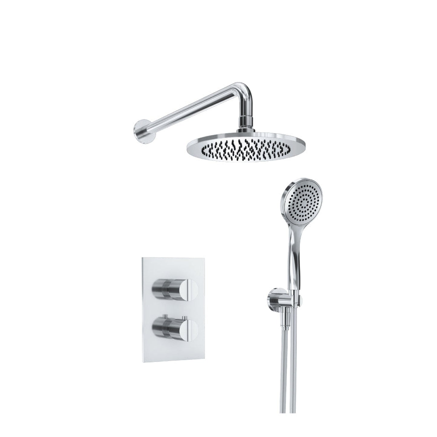 Isenberg Serie 145 Two Output Shower Set With Shower Head and Hand Held in Chrome (145.7050CP)