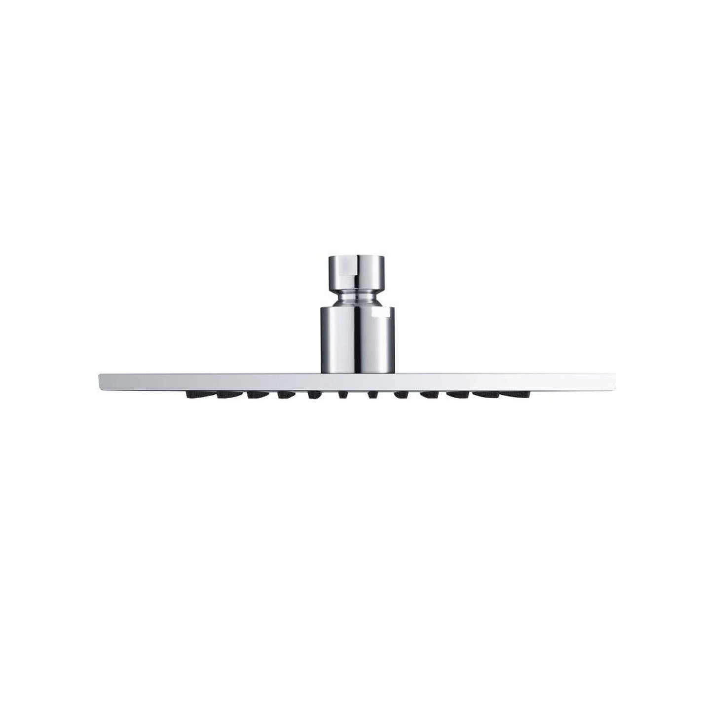Isenberg Serie 160 Single Output Chrome Wall-Mounted Shower Set With Single Function Square Rain Shower Head, Two-Handle Shower Trim and 1-Output Wall-Mounted Thermostatic Shower Valve With Integrated Volume Control