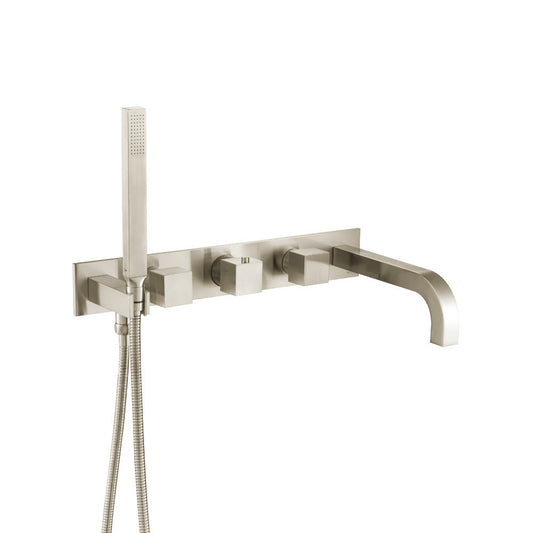 Isenberg Serie 160 Trim for Wall Mount Tub Filler With Hand Shower in Brushed Nickel